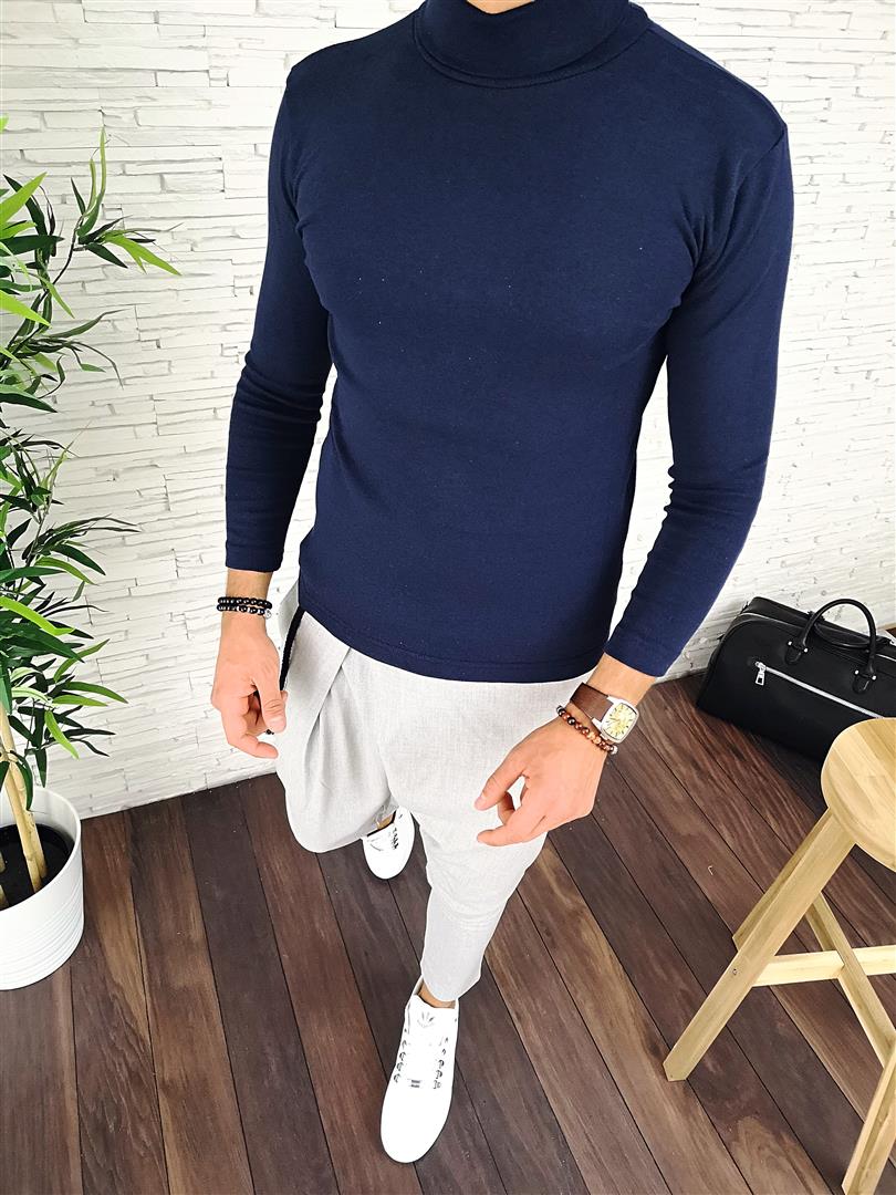 Helanca barbati albastra slim fit zr a2821 